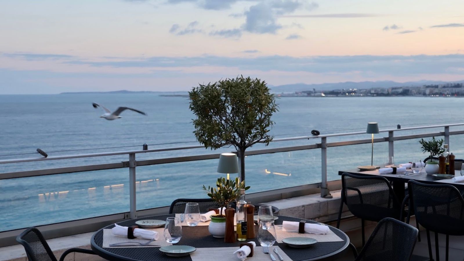 Elaio rooftop restaurant at Le Meridien Nice