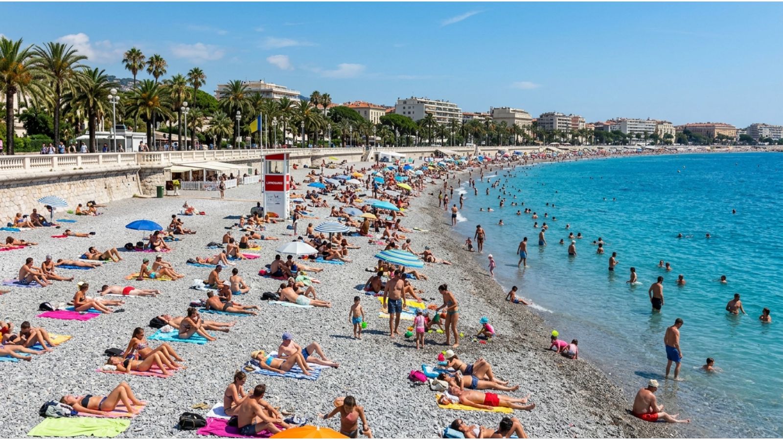 Plage du Centenaire 公共海滩 Promenade des Anglais 尼斯